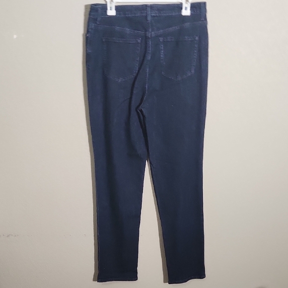 Gloria Vanderbilt Jeans Amanda 12 LONG Dark Wadh Blue High Rise - Picture 4 of 10